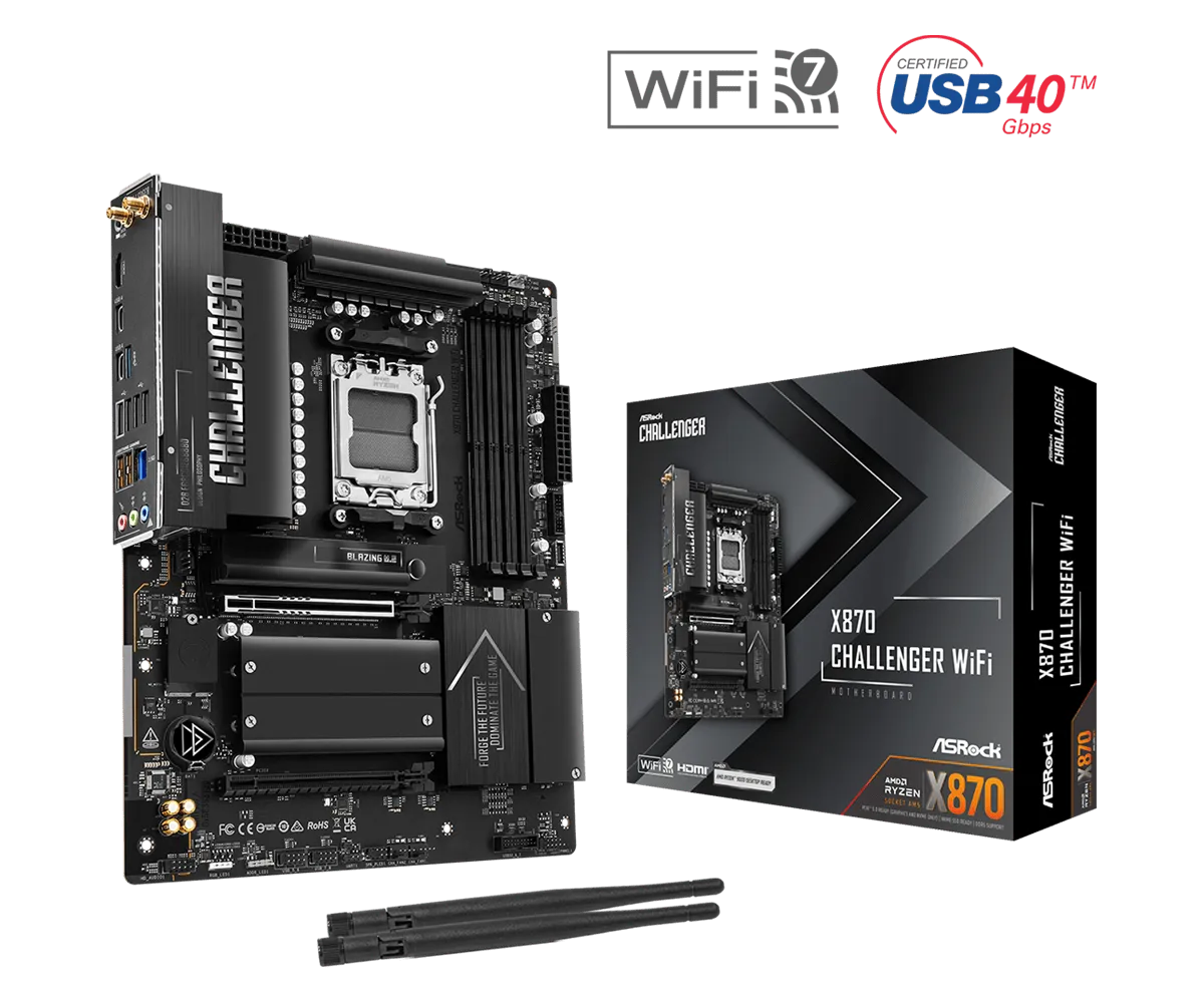 ASRock X870 Challenger WiFi AM5 DDR5 ATX alaplap